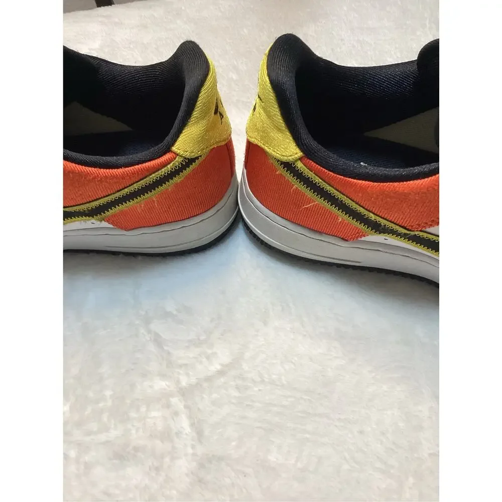 Nike Air Force 1 Low Men’s 7.5 Women’s 9 White Orange Black Rare Sneakers